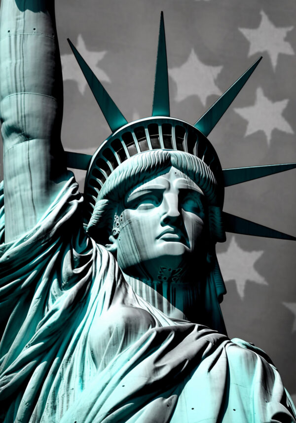 Lady Liberty stampata su tela stile Andy Warhol - immagine 7